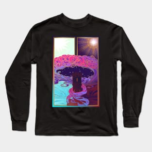 Tower of dreams at the edge of day and night. Concept art Long Sleeve T-Shirt